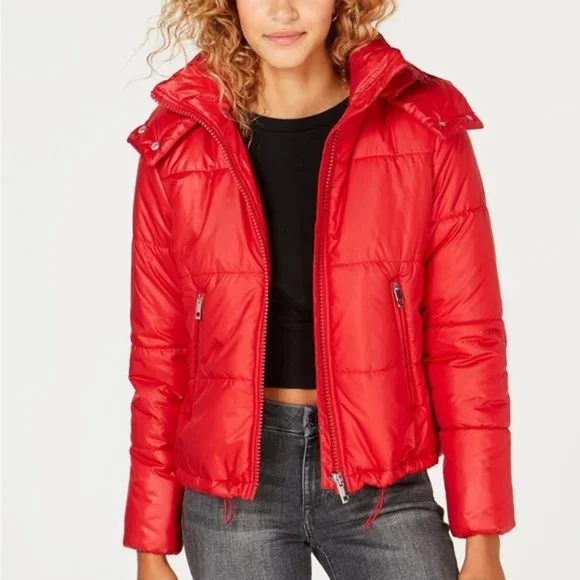 New Marilyn Me Puffer Coat Red S